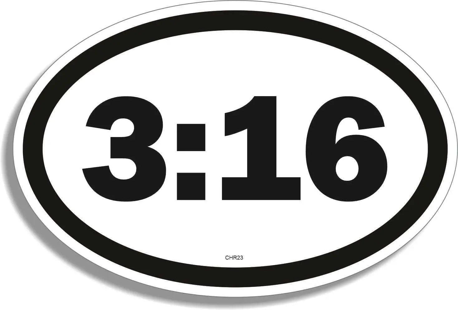 3:16 - Christian Parody Runner Decal  - Pick a Size - Christian Bumper Sticker