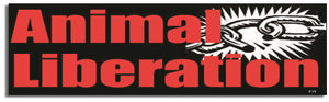 Animal Liberation - Vegetarian Bumper Sticker, Car Magnet Humper Bumper