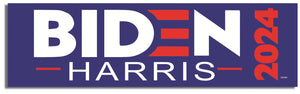 Biden Harris 2024 (Blue) - Political Bumper Sticker, Car Magnet Humper Bumper