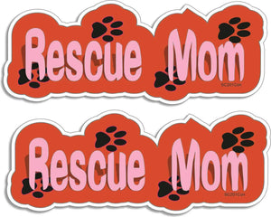 Rescue Mom - Dog Bumper Sticker/Car Magnet Humper Bumper
