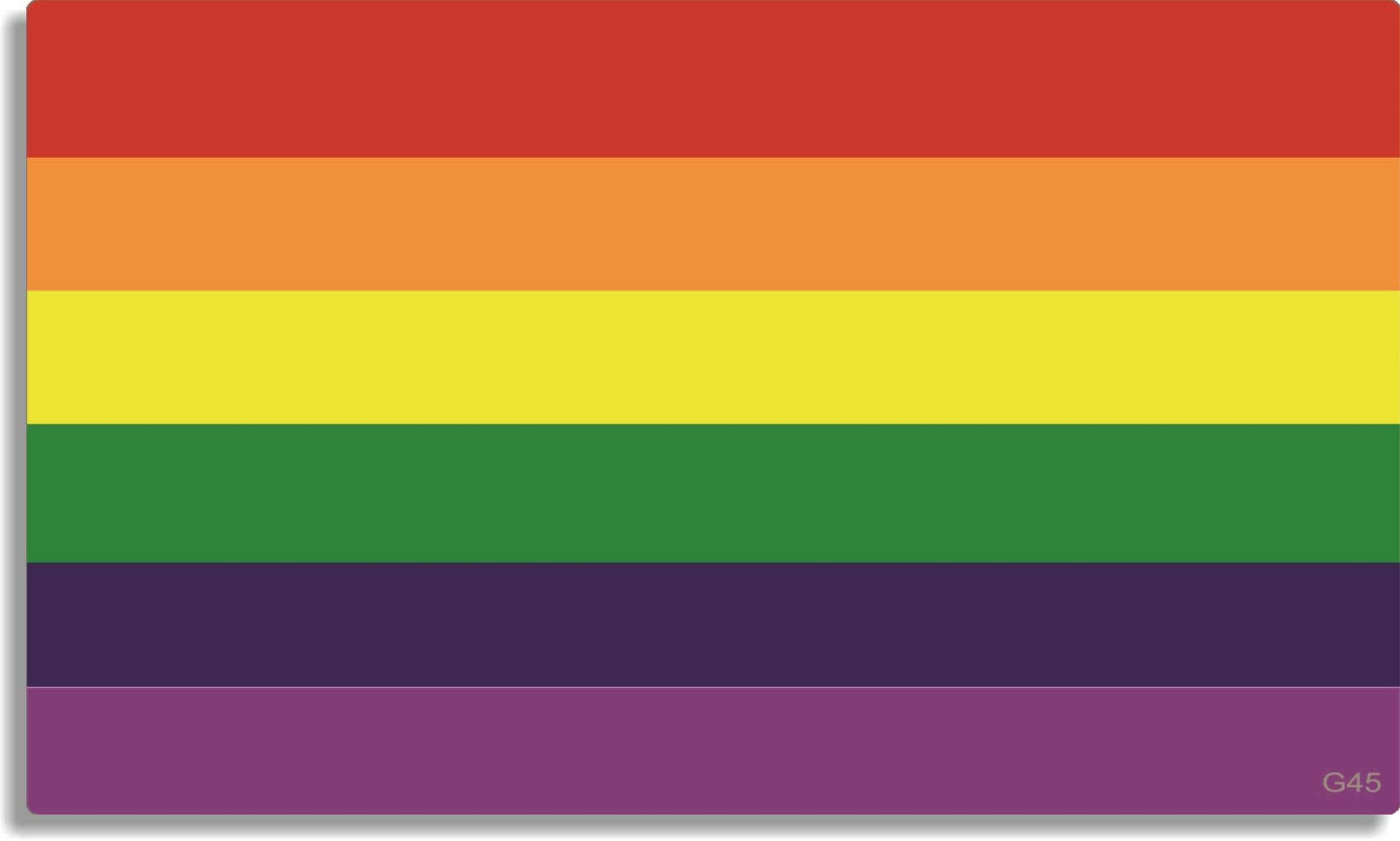 Rainbow pride flag 3" x 5" Bumper Sticker--Car Magnet- -  Decal Bumper Sticker-LGBT Bumper Sticker Car Magnet Rainbow pride flag-  Decal for carsGay, lgbt, lgbtq, lgtq+, pride, trans, transgender