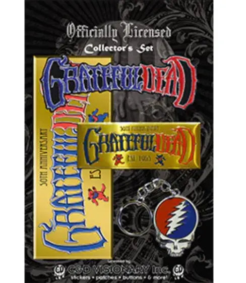 GRATEFUL DEAD Collector's Set - Patch Sticker and Keychain C&D Visionary