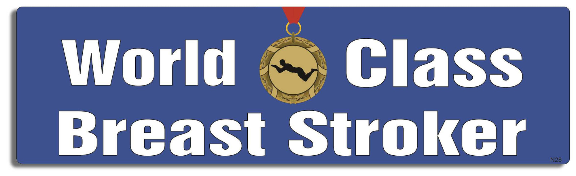World Class Breast Stroker - 3" x 10" -  Decal Car Car Magnet-dirty Bumper Sticker Car Magnet World Class Breast Stroker-  Decal for carsadult, funny, funny quote, funny saying, naughty