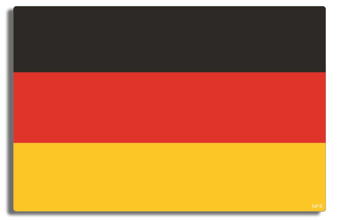 German Flag - 3.5" x 5" -  Decal Bumper Sticker-national Bumper Sticker Car Magnet German Flag-  Decal for carsamerican flag, anti war, canada, german flag, germany, international flags, patriot, patriotic, peace, protest war, stars and stripes