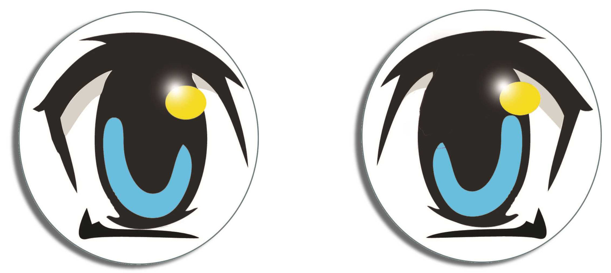 Anime eyes #5 size: 3.75"H  Bumper Sticker-s -  Decal Bumper Sticker-cool Bumper Sticker Car Magnet Anime eyes-  Decal for carsdigimon, dragon ball, manga, pokemon