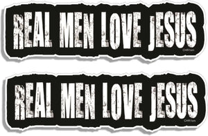 Real Men Love Jesus - Christian Bumper Sticker/Sticker Sets Humper Bumper
