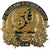 GRATEFUL DEAD 50th Anniversary Gold Metal Small Sticker - Humper Bumper Emblem Sticker 