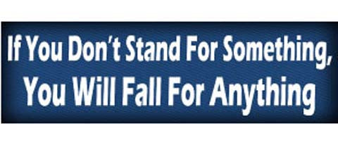 If you dont stand for something, you will fall for anything - 3" x 10" Bumper Sticker--Car Magnet- -  Decal Bumper Sticker-political Bumper Sticker Car Magnet If you dont stand for something,-  Decal for carsconservative, liberal, Political