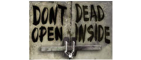 Don't Open, Dead Inside - 4.25" x 6" Bumper Sticker--Car Magnet- -  Decal Bumper Sticker-zombie Bumper Sticker Car Magnet Don't Open, Dead Inside-  Decal for carswalking dead, zombies