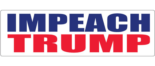 Closeout, Extra Large Sticker-X100:  Impeach Trump 4" x 15" -  Decal XLliberal Bumper Sticker Car Magnet Closeout, Extra Large StickerX100:-  Decal for cars#notmypresident, anti trump, democrat, impeach trump, resist