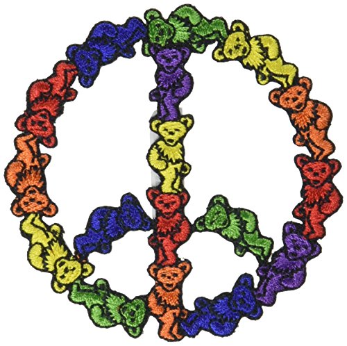 Grateful Dead Bear Peace Sign Patch - Humper Bumper Patch 