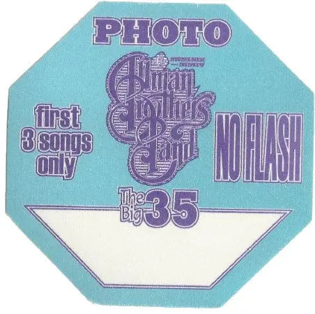 Allman Brother Band Big 35 Back Stage Pass Backstage Fashion