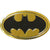 BATMAN Logo On Gold Metal Medium Sized Sticker - Humper Bumper Emblem Sticker 