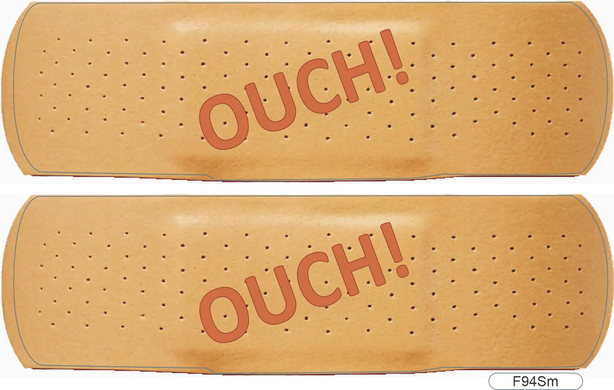 Band Aid (Ouch!) - Funny Bumper Sticker Humper Bumper