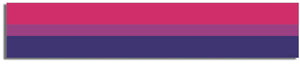 Bi-sexual Skinny Flag - LGBT Bumper Sticker, Car Magnet Humper Bumper
