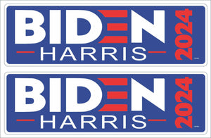 Biden Harris 2024 (Blue) - Political Bumper Sticker, Car Magnet Humper Bumper