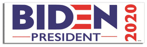Biden for President 2020 (White)  Political Bumper Sticker, Car Magnet Humper Bumper