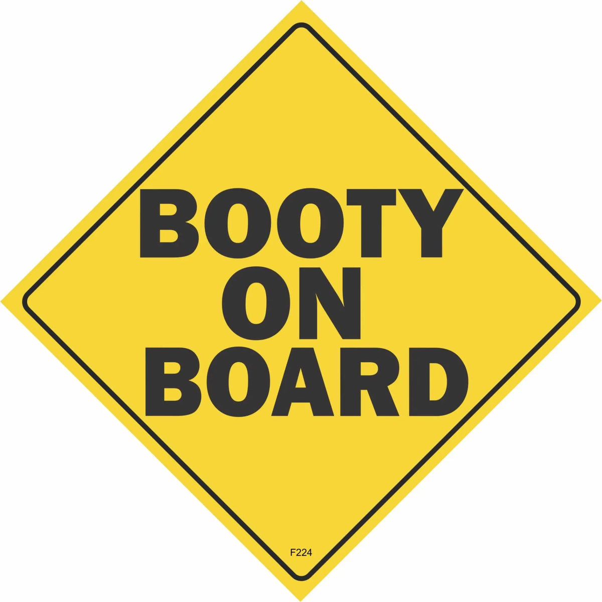 Booty on Board - Funny Bumper Sticker, Car Magnet Humper Bumper