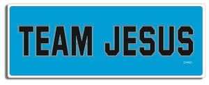Team Jesus - 3" x 8" Bumper Sticker--Car Magnet- -  Decal Bumper Sticker-Christian Bumper Sticker Car Magnet Team Jesus-   Decal for carschristian, church, faith, jesus, pray, Religion