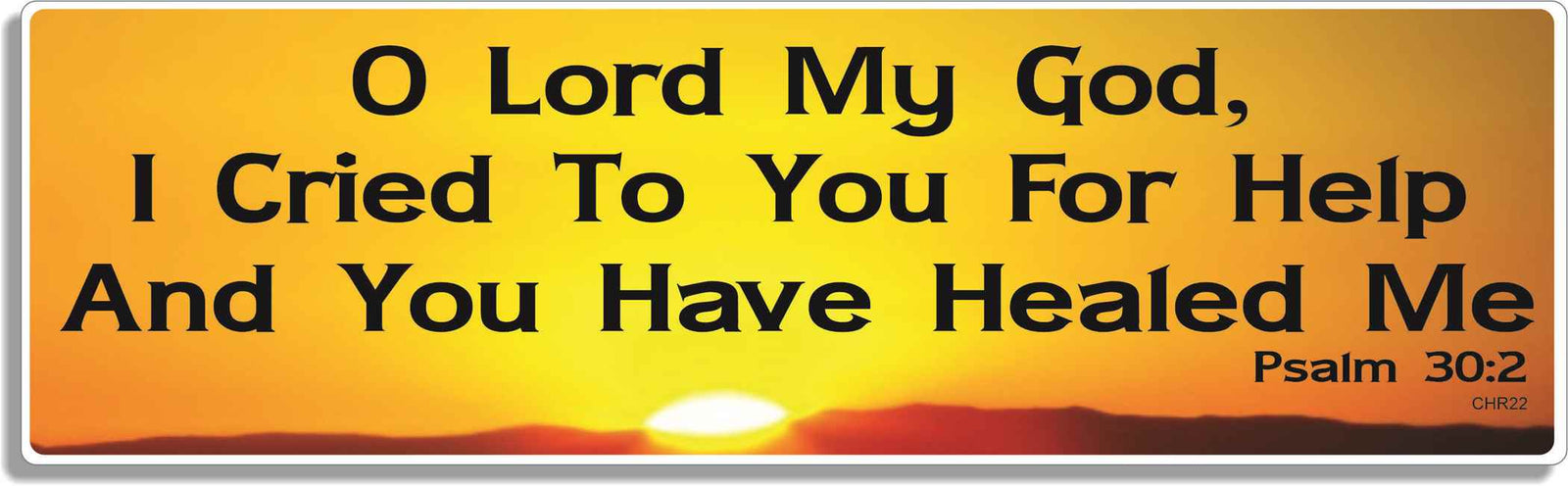 Psalm 30:2 - 3" x 10" Bumper Sticker--Car Magnet- -  Decal Bumper Sticker-Christian Bumper Sticker Car Magnet Psalm 30:2-  Decal for carschristian, church, faith, God, jesus, pray, Religion, religious