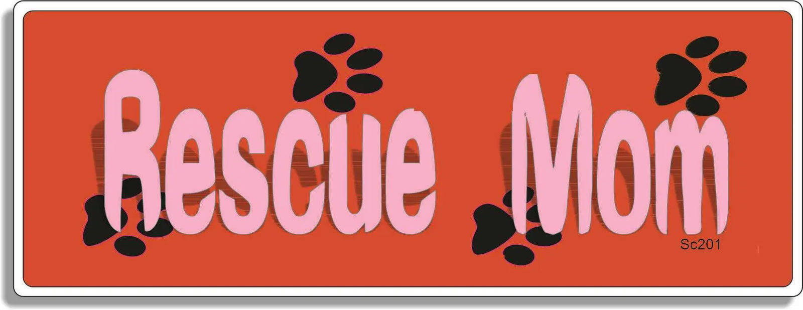 Rescue Mom - Dog Bumper Sticker/Car Magnet Humper Bumper