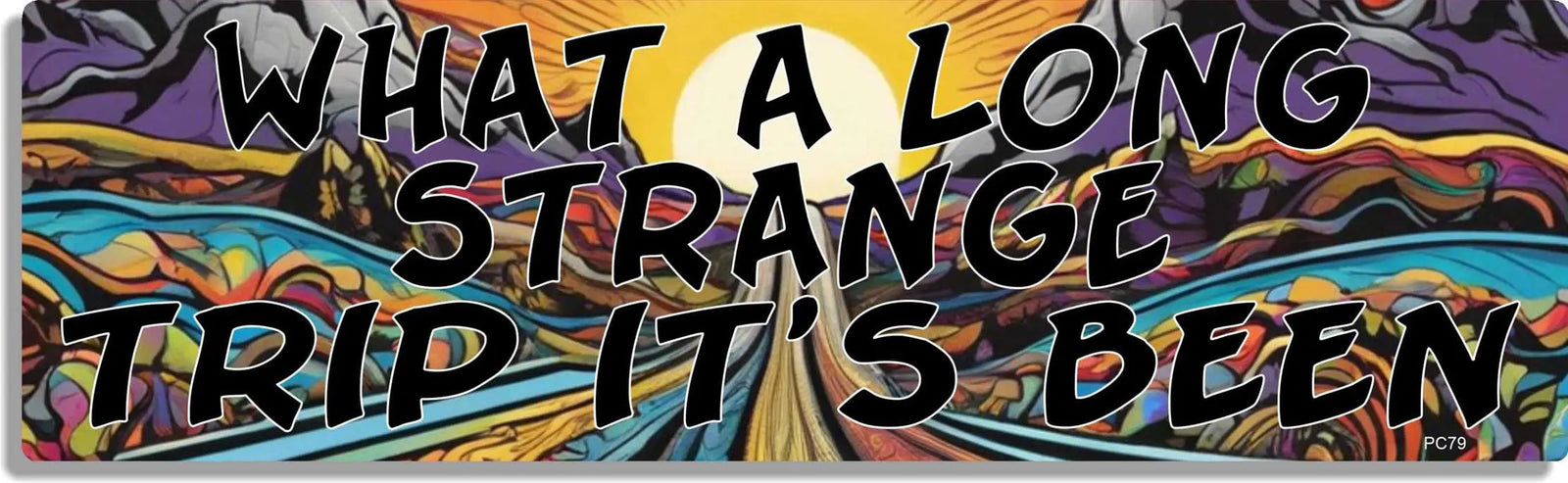 What A Long Strange Trip It's Been -  Song Tribute Bumper Sticker/Car Magnet Humper Bumper