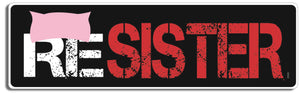 ReSISTER 3" x 10" Bumper Sticker--Car Magnet- -  Decal Bumper Sticker-liberal Bumper Sticker Car Magnet ReSISTER-  Decal for cars#notmypresident, #resistance, anti trump, anti trump resist, feminist bumper sticker, impeach trump, Politics, resist