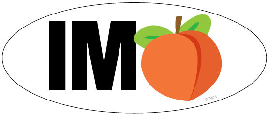 Oval Impeach Trump, Peach Emoji  3.5" x 7.5" -  Decal Bumper Sticker-liberal Bumper Sticker Car Magnet Oval Impeach Trump, Peach Emoji-  Decal for cars#notmypresident, #resistance, anti trump, democrat, funny anti trump, impeach trump, liberal, peach, resist