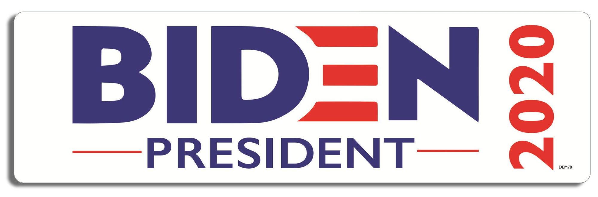 Biden for President 2020 (White) 3" x 10" -  Decal Bumper Sticker-liberal Bumper Sticker Car Magnet Biden for President 2020 (White)-  Decal for cars2020, anti trump, biden for president, biden logo, campaign, democrat, election, joe 2020