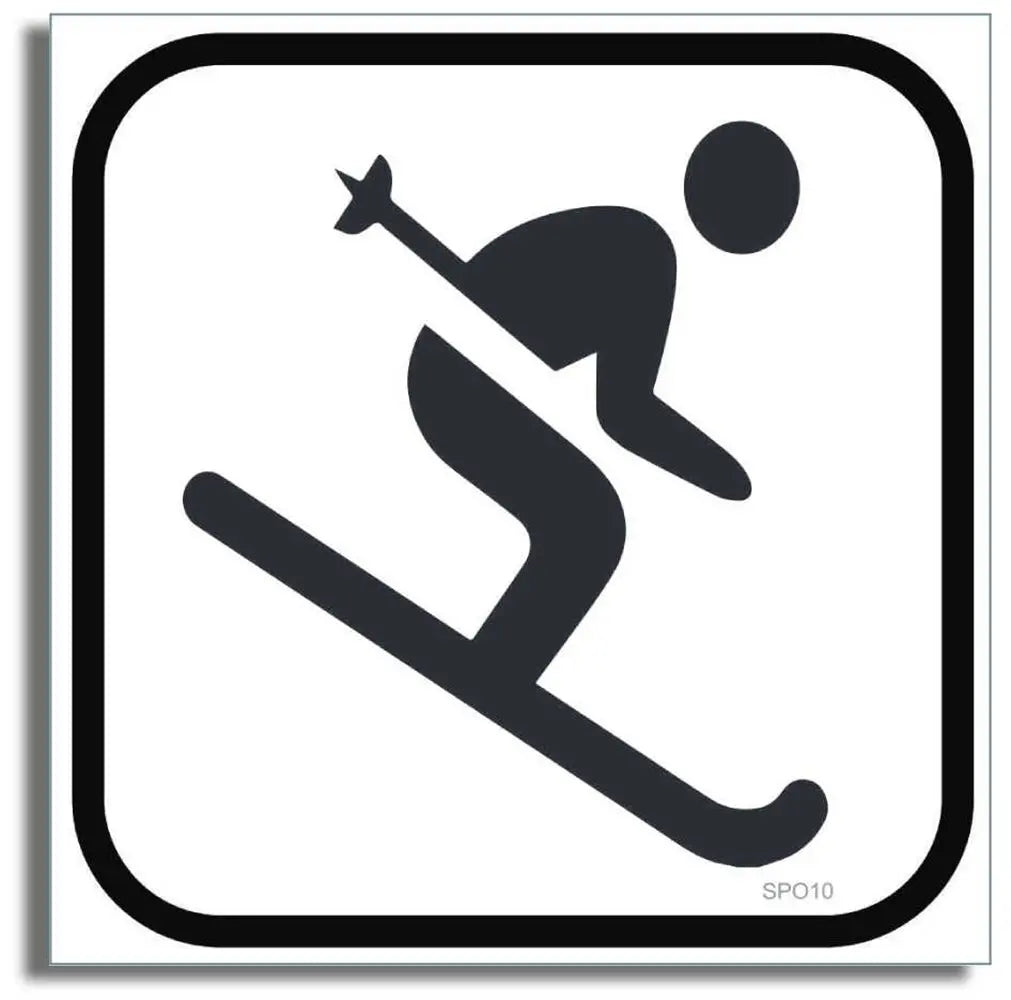 Downhill Skiing Sports Bumper Sticker Humper Bumper