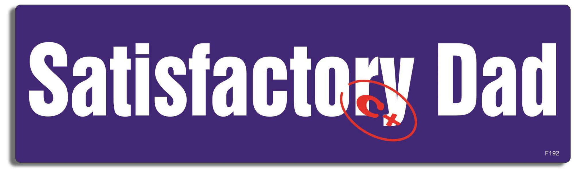 Satisfactory Dad -  3" x 10" -  Decal Bumper Sticker-funny Bumper Sticker Car Magnet Satisfactory Dad-  Decal for carsdads, fathers, funny quote, sarcastic