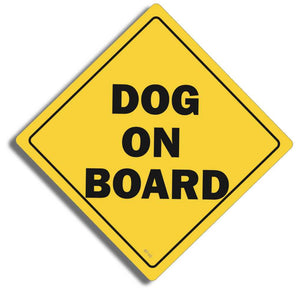 Dog on Board - 5" x 5" Bumper Sticker--Car Magnet- -  Decal Bumper Sticker-funny Bumper Sticker Car Magnet Dog on Board-  Decal for carsdog, dog lover, pets