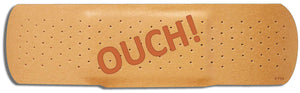 Band Aid for your car (Ouch!) - 3" x 10" Bumper Sticker - Humper Bumper Decal Bumper Sticker