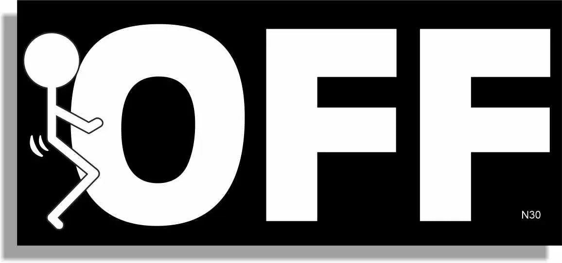 F Off Sticker Red Cheeky Adult Bumper Sticker: Stick Figure Humping Off (F*** Off ...