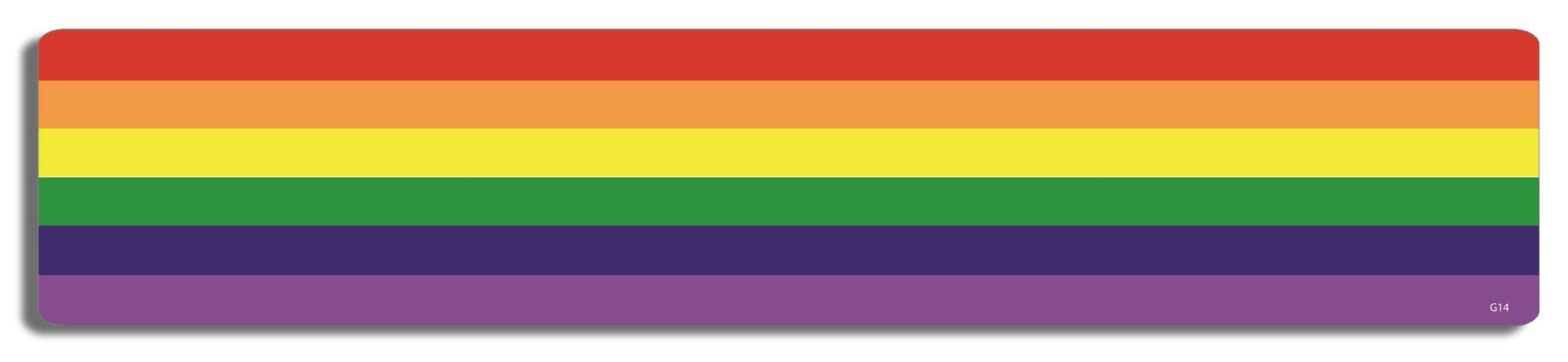 Rainbow - stripe - 2" x 10" Bumper Sticker--Car Magnet- -  Decal Bumper Sticker-LGBT Bumper Sticker Car Magnet Rainbow-stripe-  Decal for carsGay, lgbt, lgbtq, lgtq+, pride, trans, transgender