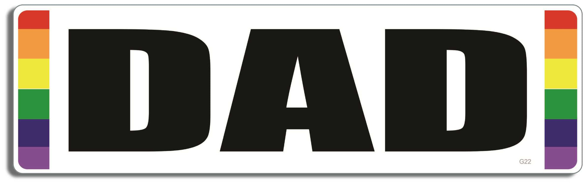 Dad - 3" x 10" Bumper Sticker--Car Magnet- -  Decal Bumper Sticker-LGBT Bumper Sticker Car Magnet Dad-  Decal for carsGay, lgbt, lgbtq, lgtq+, pride, trans, transgender