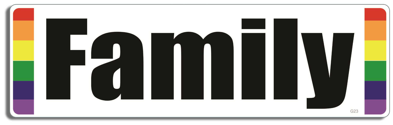 Family - 3" x 10" Bumper Sticker--Car Magnet- -  Decal Bumper Sticker-LGBT Bumper Sticker Car Magnet Family-    Decal for carsGay, lgbt, lgbtq, lgtq+, pride, trans, transgender