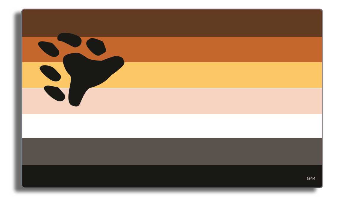 Bear Pride flag - 3" x 5" Bumper Sticker--Car Magnet- -  Decal Bumper Sticker-LGBT Bumper Sticker Car Magnet Bear Pride flag-  Decal for carsGay, lgbt, lgbtq, lgtq+, pride, trans, transgender