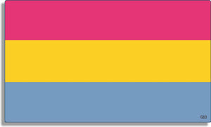 Pan sexual pride flag - 3" x 5" Bumper Sticker--Car Magnet- -  Decal Bumper Sticker-LGBT Bumper Sticker Car Magnet Pan sexual pride flag-  Decal for carsGay, lgbt, lgbtq, lgtq+, pride, trans, transgender