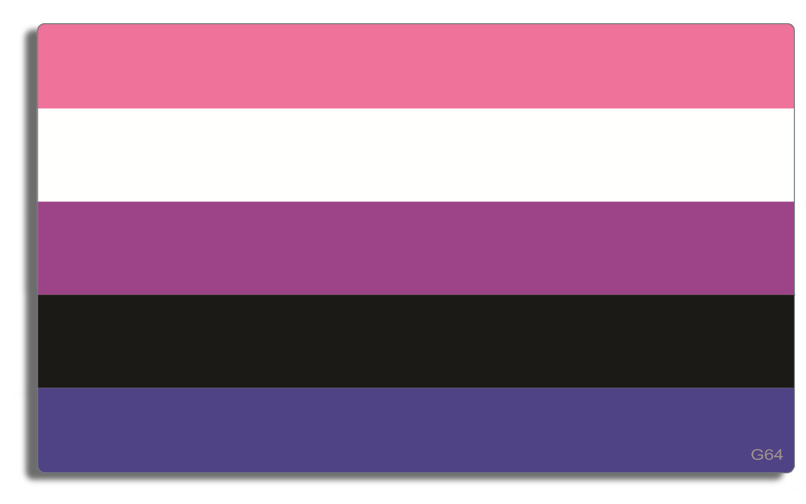 Gender Fluid flag - 3" x 5" Bumper Sticker--Car Magnet- -  Decal Bumper Sticker-LGBT Bumper Sticker Car Magnet Gender Fluid flag-  Decal for carsGay, lgbt, lgbtq, lgtq+, pride, trans, transgender