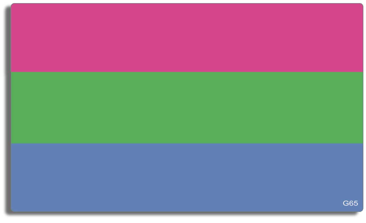 Polysexual flag - 3" x 5" Bumper Sticker--Car Magnet- -  Decal Bumper Sticker-LGBT Bumper Sticker Car Magnet Polysexual flag-  Decal for carsGay, lgbt, lgbtq, lgtq+, pride, trans, transgender