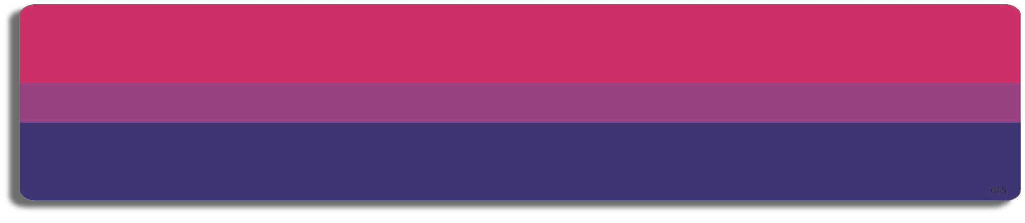 Bi-sexual Skinny Flag - 2" x 10" -  Decal Bumper Sticker-LGBT Bumper Sticker Car Magnet Bi-sexual Skinny Flag-  Decal for carsbisexual, gay, lgbtq, pride, trans, transgender