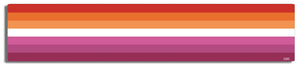 Lesbian Skinny Flag - 2" x 10" -  Decal Bumper Sticker-LGBT Bumper Sticker Car Magnet Lesbian Skinny Flag-  Decal for carsbisexual, gay, lgbtq, pride, trans, transgender