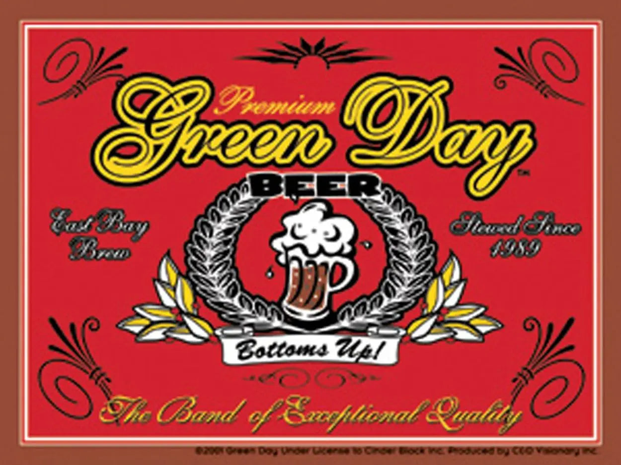 GREEN DAY Beer Sticker Backstage Fashion