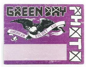 GREEN DAY Photo Back Stage Pass Backstage Fashion