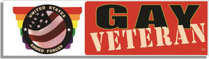Gay Veteran - LGBT Bumper Sticker, Car Magnet Humper Bumper