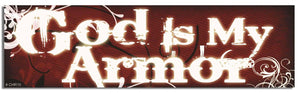 God Is My Armor - Christian Bumper Sticker, Car Magnet Humper Bumper