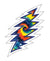 Grateful Dead Lightning Bolt - Tie Dye Sticker C&D Visionary