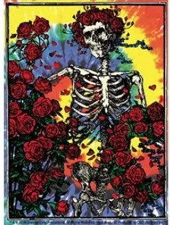 Grateful Dead Skull & Roses On Tie Dye Sticker C&D Visionary