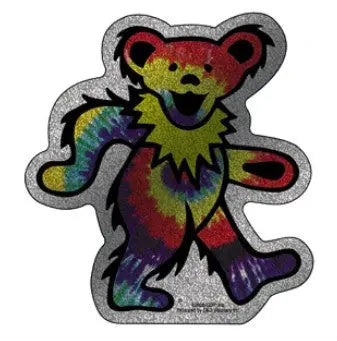 Grateful Dead Tie Dye Glitter Bear Sticker C&D Visionary